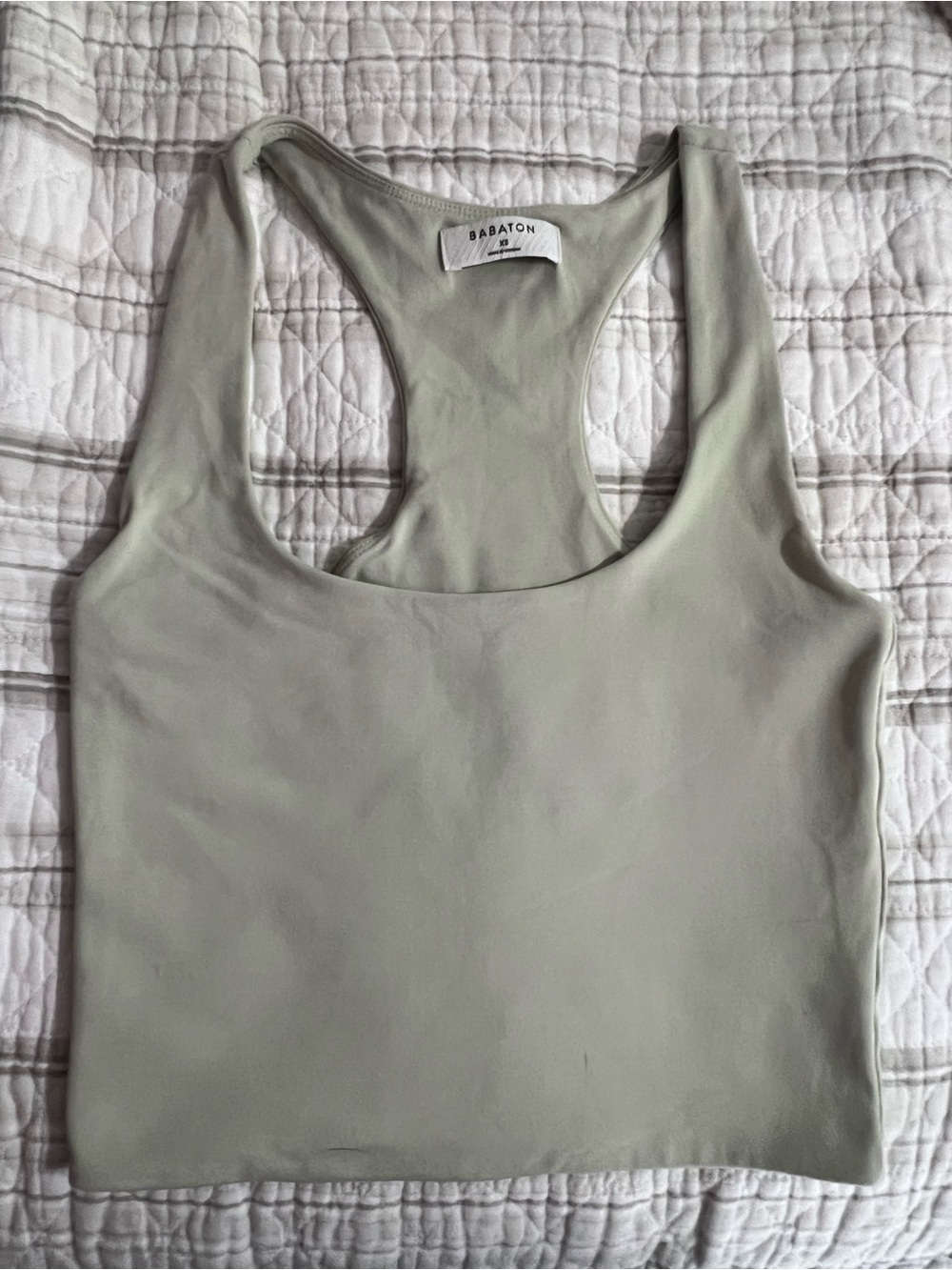 Babaton Sage Green Racerback Tank Top Double Lined Size XS